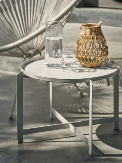 Outlet BORREMesa auxiliar BORRE Ø50xA40 beis Mesas De Jardín|Muebles De Jardín
