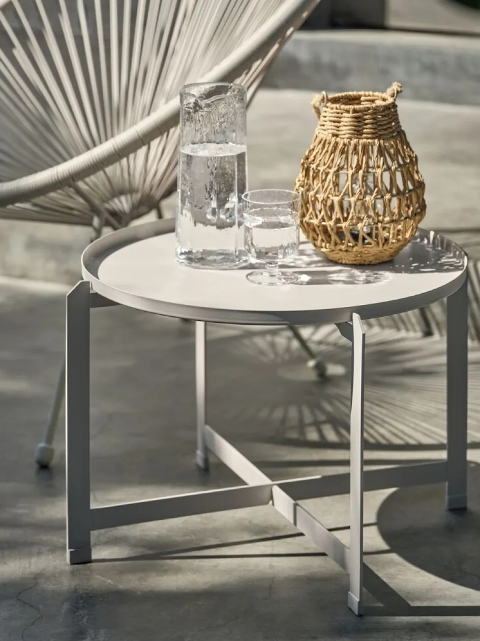 Outlet BORREMesa auxiliar BORRE Ø50xA40 beis Mesas De Jardín|Muebles De Jardín