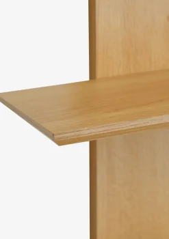 New BORUMEstante de pared BORUM 4 estantes color roble natural Baldas|Baldas