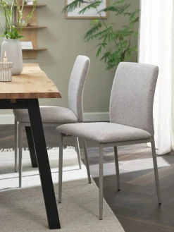 BRANDESilla de comedor BRANDE tela beis Sillas De Comedor