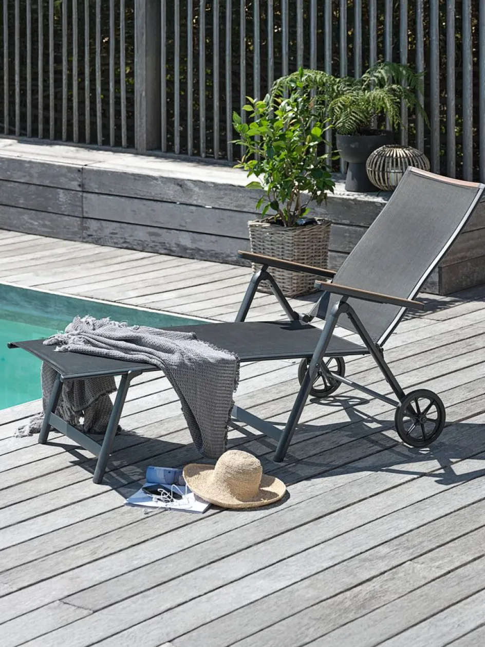 New BREDSTENTumbona BREDSTEN A79xL187 negro Muebles De Jardín|Tumbonas