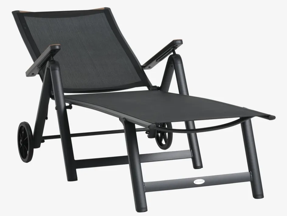 New BREDSTENTumbona BREDSTEN A79xL187 negro Muebles De Jardín|Tumbonas