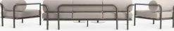 Outlet BRUMUNDDALConjunto muebles jardín BRUMUNDDAL 5 plazas marrón Conjuntos Mesa Y Sillas De Jardín|Muebles De Jardín