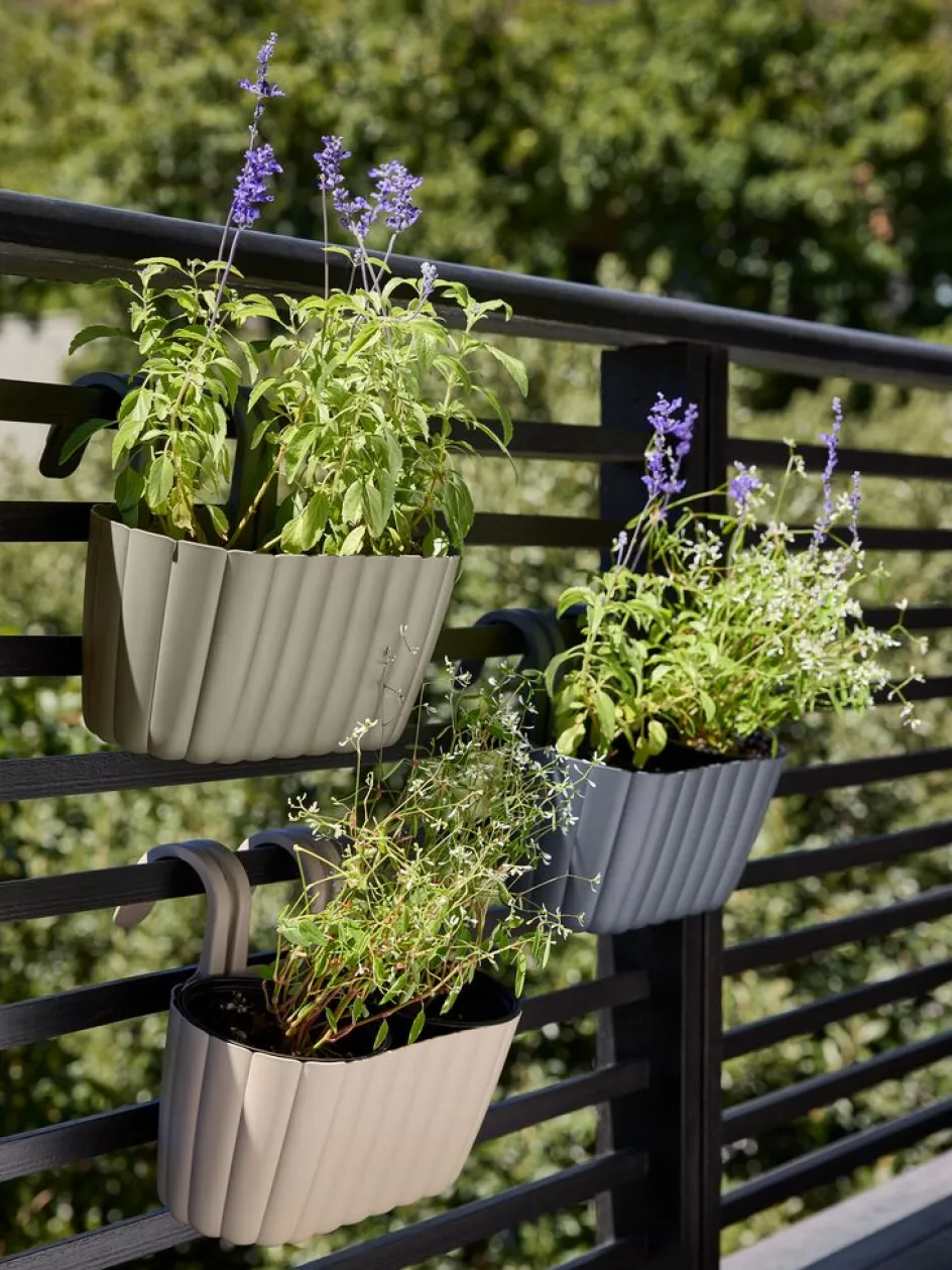 New BUKSEBIEJardinera para balcón BUKSEBIE A25xL32xA25 variado Maceteros
