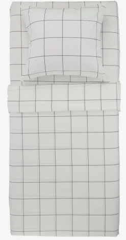 Outlet CRISTABASICJuego de sábanas CRISTA 160x240 blanco/negro Juegos De Funda Nórdica|Juegos De Sábanas