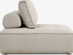 Outlet DAGSTRUPPuf DAGSTRUP con respaldo tela beis Sillones