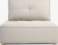 Outlet DAGSTRUPPuf DAGSTRUP con respaldo tela beis Sillones
