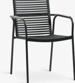 Outlet DAGSVAD + NABEMesa FAUSING L190 + 4 sillas NABE negro Conjuntos Mesa Y Sillas De Jardín