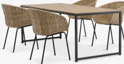 Clearance DAGSVAD + TUERNEMesa DAGSVAD L190 + 4 sillas TUERNE natural Conjuntos Mesa Y Sillas De Jardín