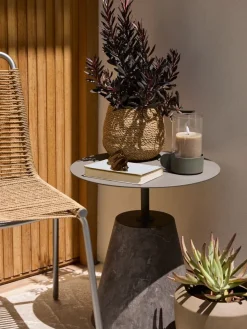 Sale DALRIPAMesa auxiliar DALRIPA Ø45xA50 arena oscuro Mesas De Jardín|Muebles De Jardín