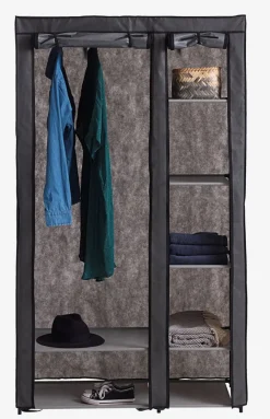 DAMHUSArmario DAMHUS 100x174 gris oscuro Burros Para Ropa|Burros Para Ropa