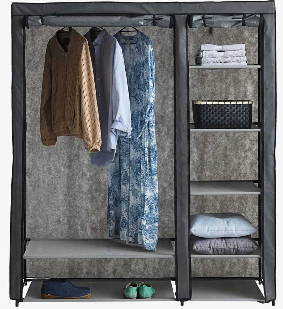 DAMHUSArmario DAMHUS 149x174 gris oscuro Burros Para Ropa|Burros Para Ropa