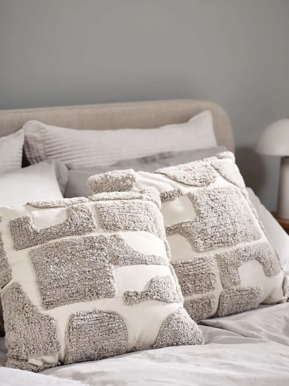 Clearance DVERGFAKSCojín DVERGFAKS 45x45 gris/beis Cojines