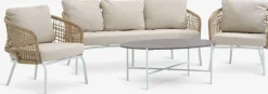 Best DYVIGConjunto muebles jardín DYVIG 5 plazas secado rápido blanco Conjuntos Mesa Y Sillas De Jardín|Muebles De Jardín