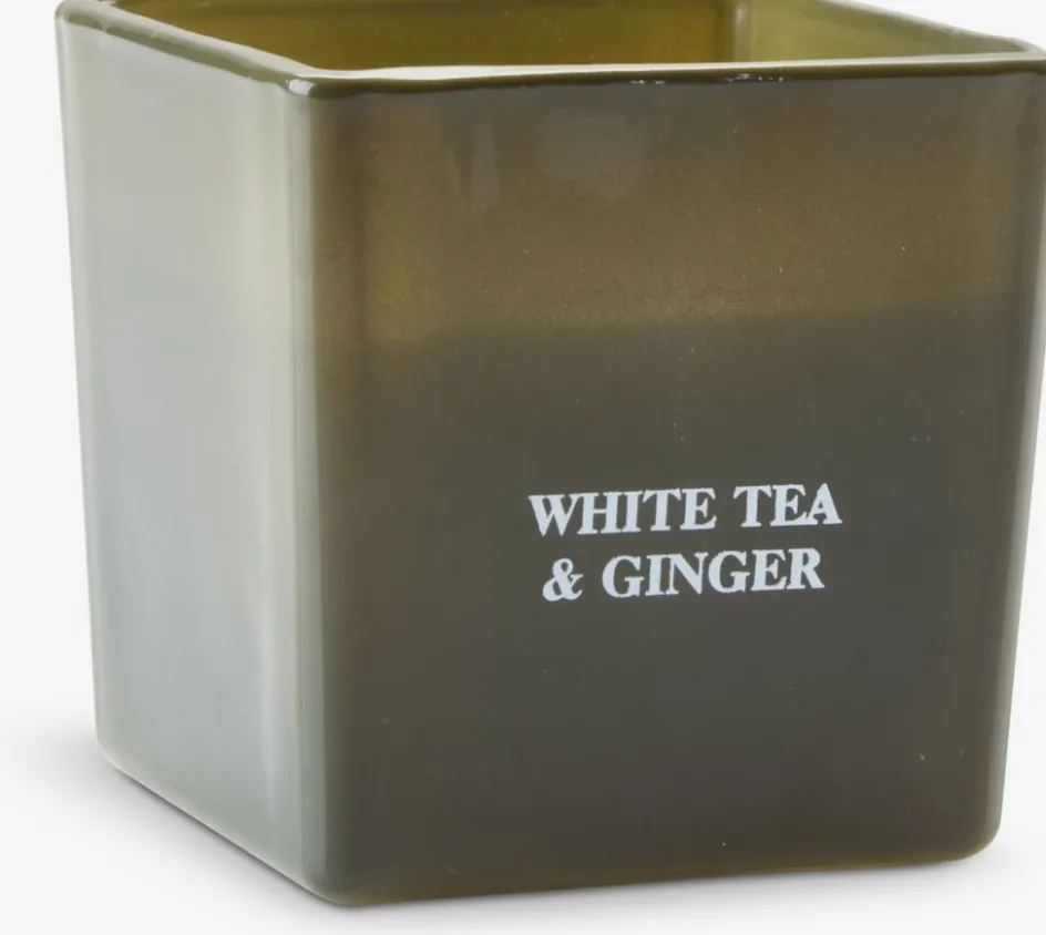 Clearance EGONVela aromática EGON A8xL8xA8cm cristal verde oliva Velas Aromáticas