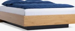 Discount ELLINGEEstructura cama ELLINGE 135x190 almacenaje roble cálido Estructuras De Cama|90 X 190 Cm