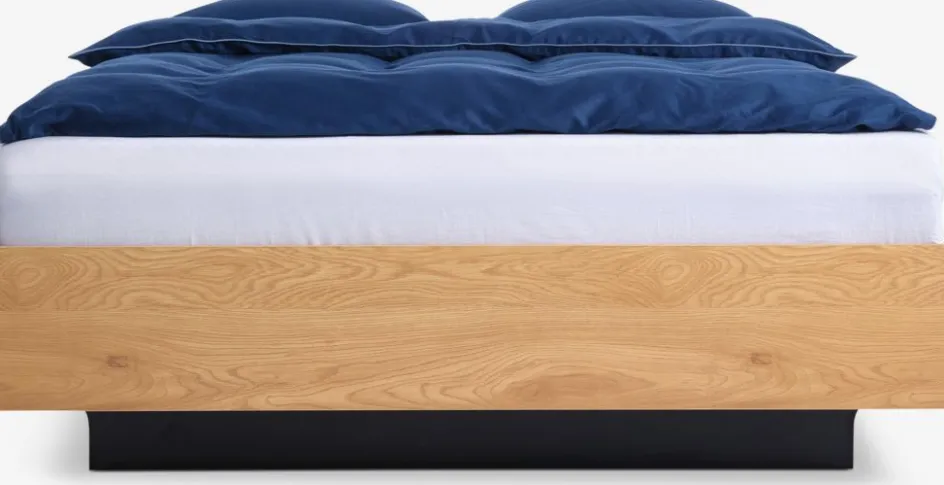 Discount ELLINGEEstructura cama ELLINGE 135x190 almacenaje roble cálido Estructuras De Cama|90 X 190 Cm