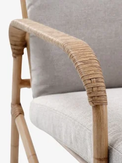 Online FJANDConjunto muebles jardín FJAND 4 plazas bambú natural Conjuntos Mesa Y Sillas De Jardín|Muebles De Jardín