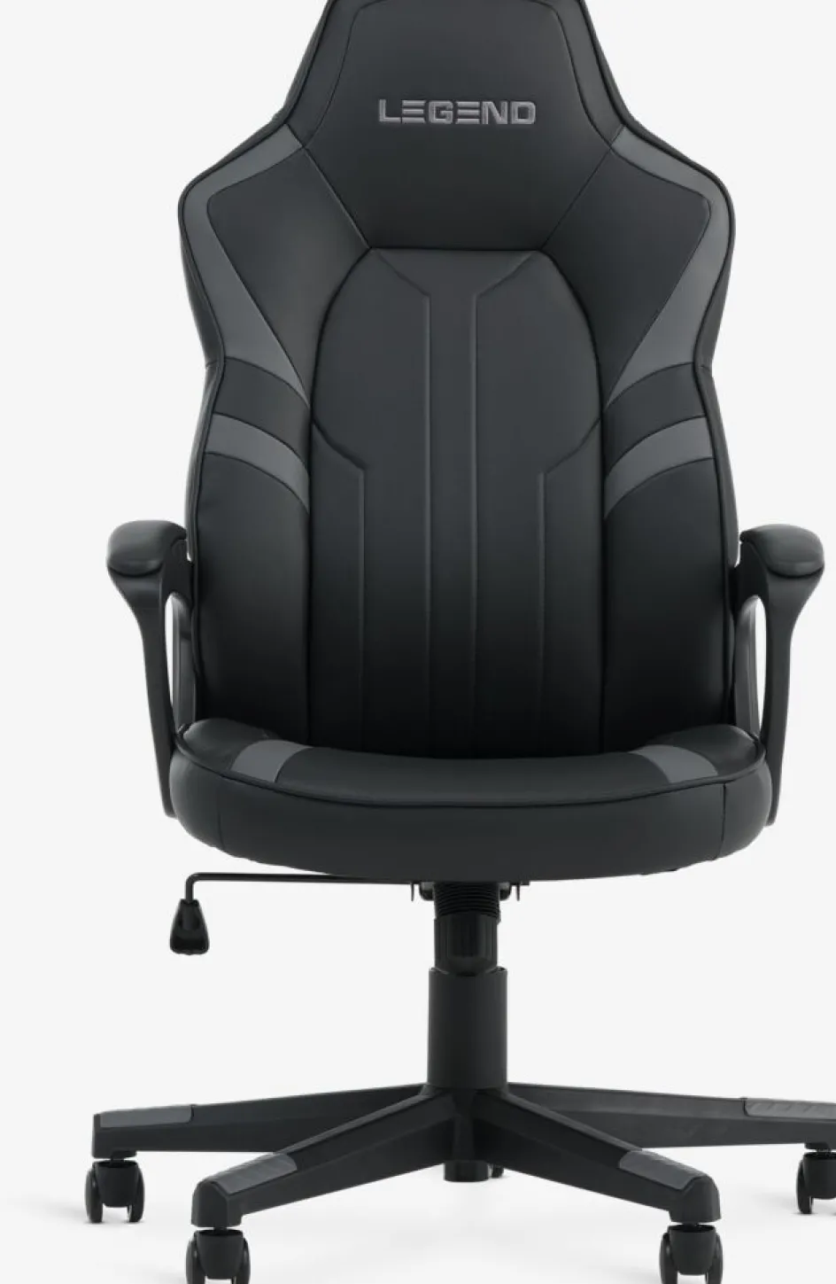Discount FJELSTEDSilla gaming FJELSTED polipiel negro/gris Sillas De Oficina|Sillas Gaming