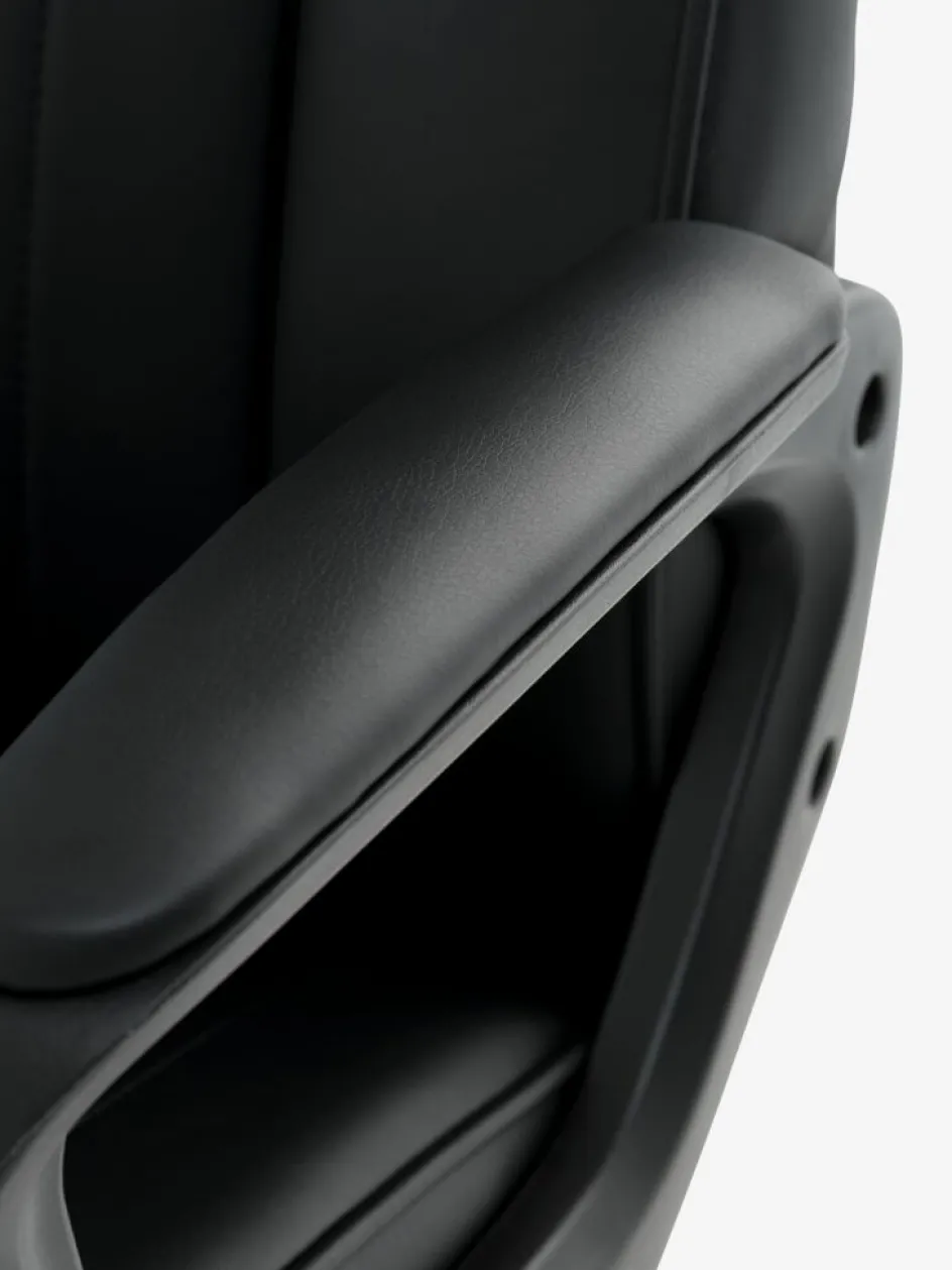 Discount FJELSTEDSilla gaming FJELSTED polipiel negro/gris Sillas De Oficina|Sillas Gaming