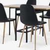 Outlet FOLDINGBRO + JONSTRUPMesa FOLDINGBRO L130 roble cálido + 4 sillas JONSTRUP negro Mesas De Comedor|Conjuntos De Comedor