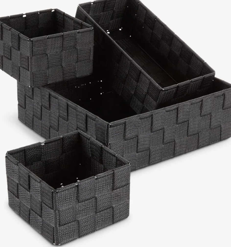 Best FOLKEJuego de cestas FOLKE 4 unidades negro Todas Las Cestas|Cestas Y Cajas