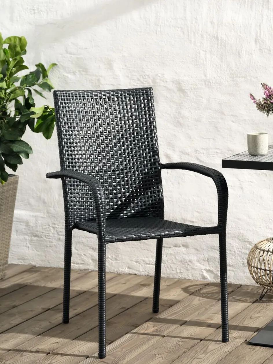 Discount FUGLEBJERGSilla apilable FUGLEBJERG negro Sillas De Jardín