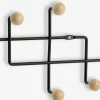 GAMBYPerchero GAMBY 6 ganchos natural/negro Percheros|Percheros