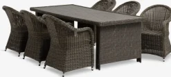 Discount GAMMELBYMesa GAMMELBY L225 + 4 sillas GAMMELBY gris Conjuntos Mesa Y Sillas De Jardín
