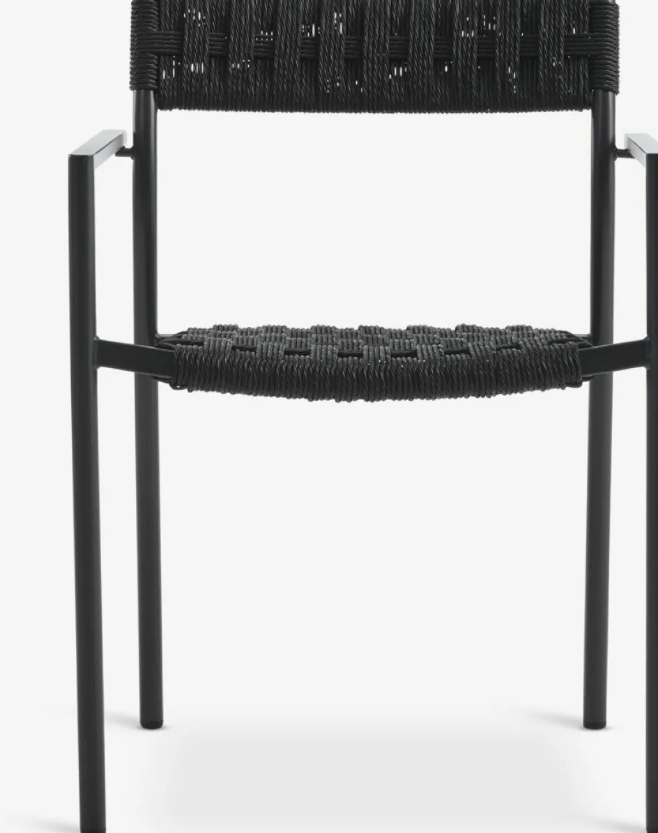 Best GOTHENBURG + TRILLEVALLENMesa GOTHENBURG L120 gris + 4 sillas TRILLEVALLEN negro Conjuntos Mesa Y Sillas De Jardín