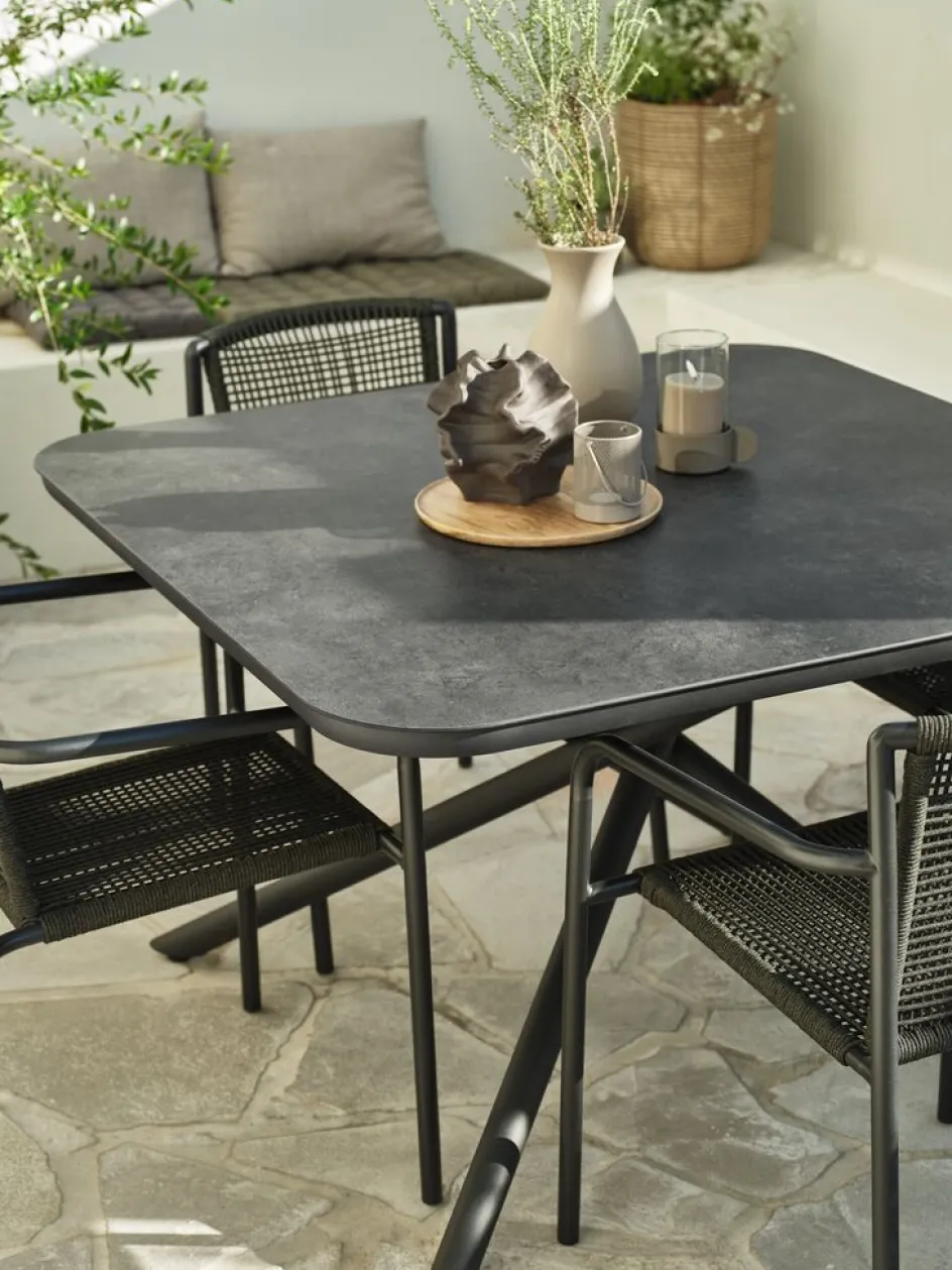 Discount GOTHENBURGMesa de jardín GOTHENBURG A120xL120 gris Mesas De Jardín