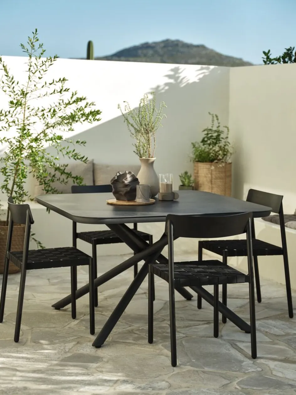 Discount GOTHENBURGMesa de jardín GOTHENBURG A120xL120 gris Mesas De Jardín