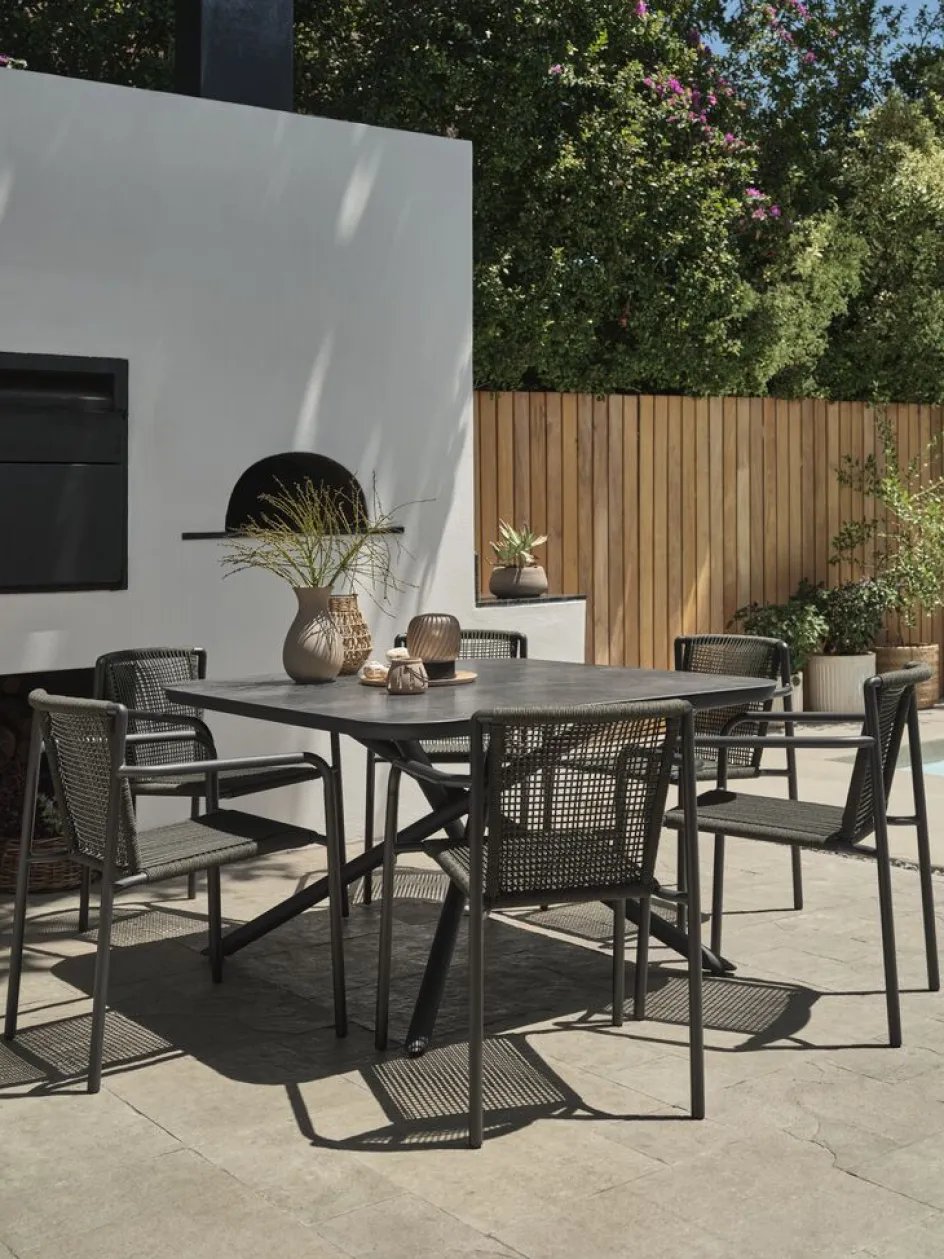 Discount GOTHENBURGMesa de jardín GOTHENBURG A120xL120 gris Mesas De Jardín