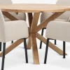 Clearance GRIBSKOV + SOTTRUPMesa GRIBSKOV Ø120 roble natural+4 sillas SOTTRUP beis/negro Mesas De Comedor|Conjuntos De Comedor