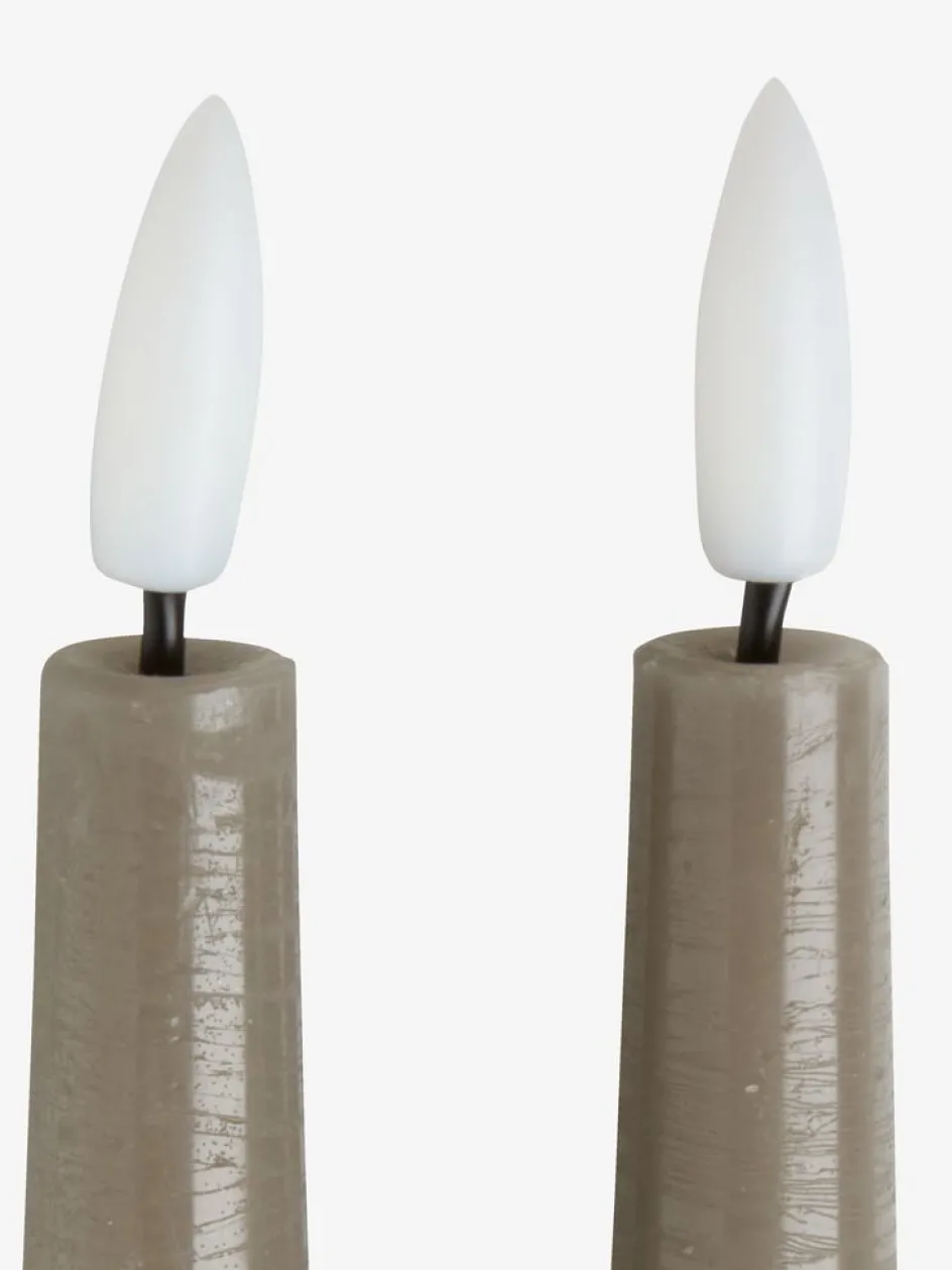 New GUDMUNDCandela LED GUDMUND A29cm gris 2 unidades Velas LED