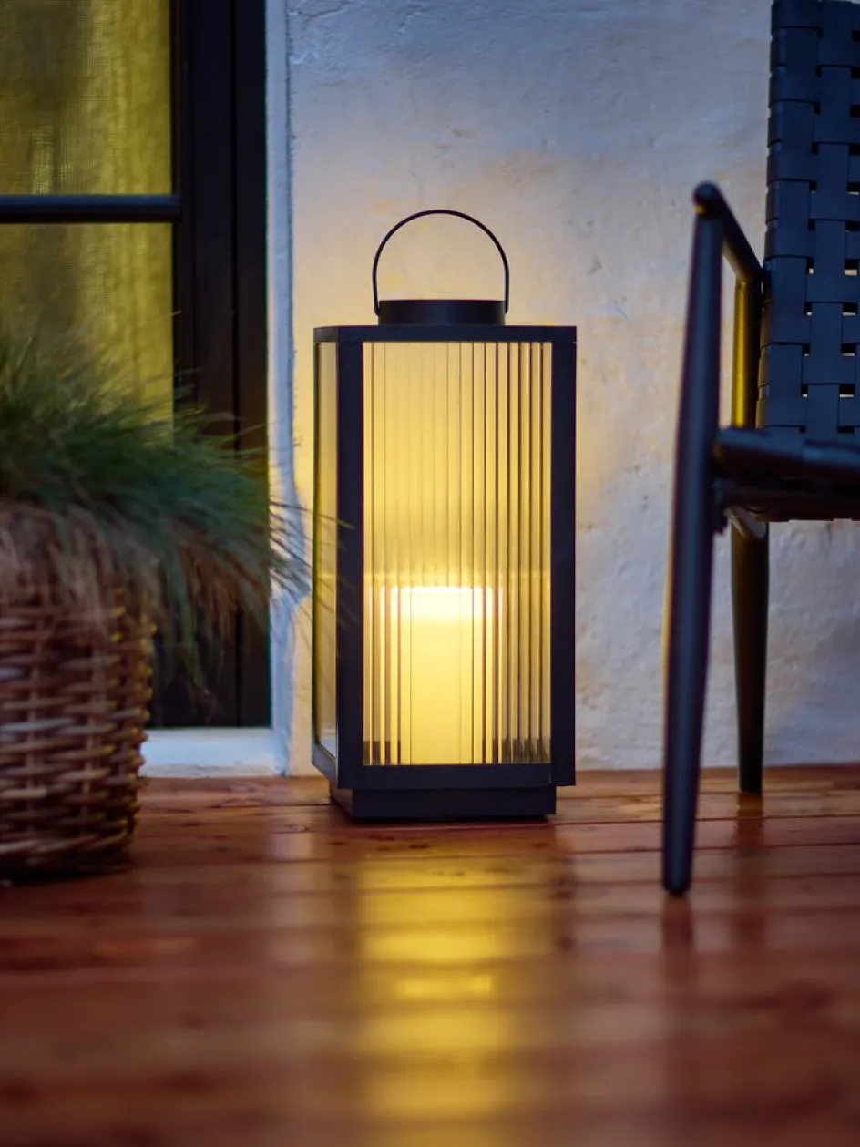 Outlet GULDSMEDFarol ULDSMED A22xL22xA48cm con LED negro Iluminación Exterior