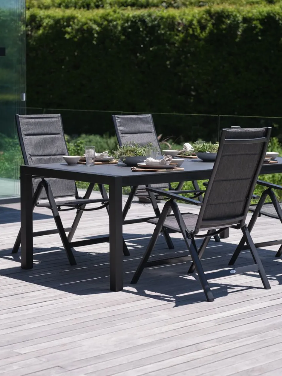 Online HAGEN + MYSENMesa HAGEN L214 + 4 sillas MYSEN gris Conjuntos Mesa Y Sillas De Jardín