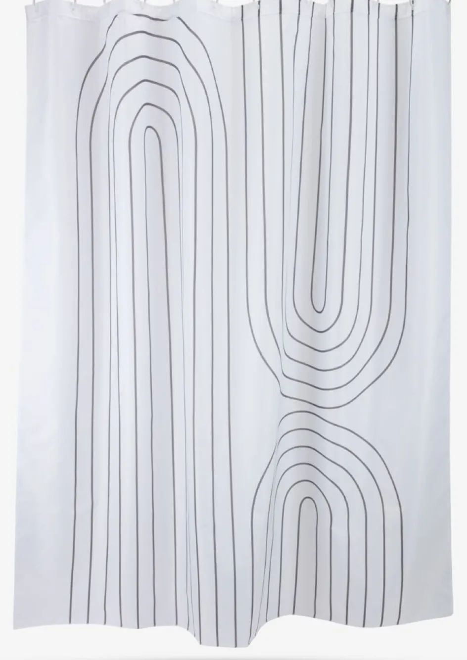 HAKKASPLUSCortina de ducha HAKKAS 180x200cm blanco/gris Cortinas De Baño