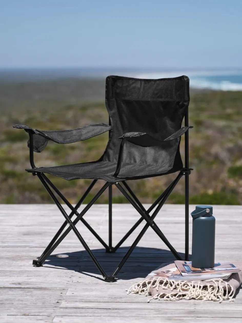 New HALDBAKKENSilla de camping HALDBAKKEN negro Sillas De Camping|Sillas De Jardín