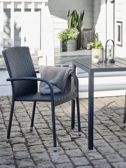 Outlet HALDBJERGSilla apilable HALDBJERG negro Sillas De Jardín