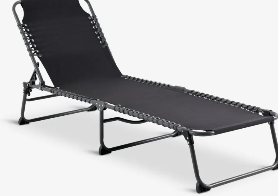 Online HALDENTumbona HALDEN A60xL189 negro Muebles De Jardín|Tumbonas