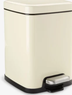 Discount HALLENCubo con pedal HALLEN 5L con cierre suave color crema Cubos De Baño|Cuidado Personal