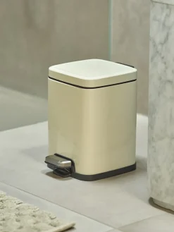 Discount HALLENCubo con pedal HALLEN 5L con cierre suave color crema Cubos De Baño|Cuidado Personal
