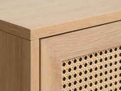 Discount HALMSTADArmario HALMSTAD 2 puertas ratán sintético/color roble Vitrinas|Vitrinas