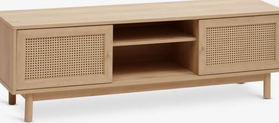 Sale HALMSTADMueble TV HALMSTAD 2 puertas correderas color roble cálido Muebles De TV