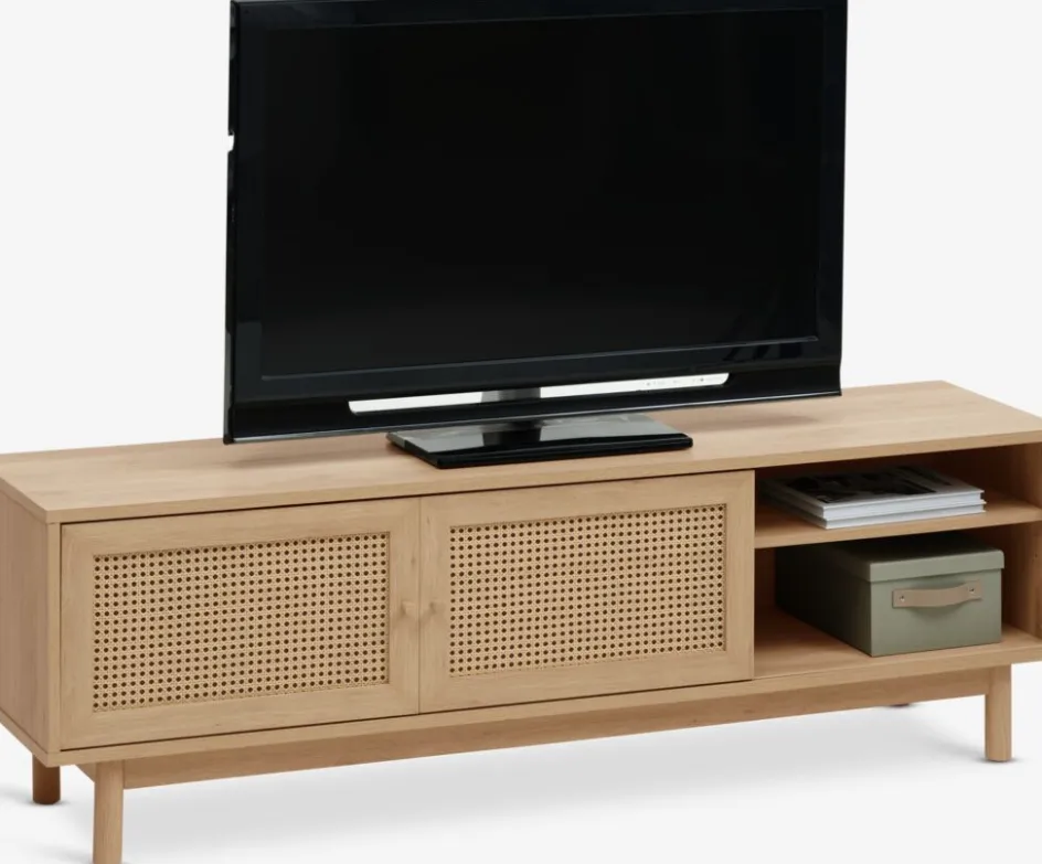 Sale HALMSTADMueble TV HALMSTAD 2 puertas correderas color roble cálido Muebles De TV