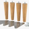 HAMNELVAPatas de cama Ø5xA19cm HAMNELVA roble 4 unidades Patas Para Somier