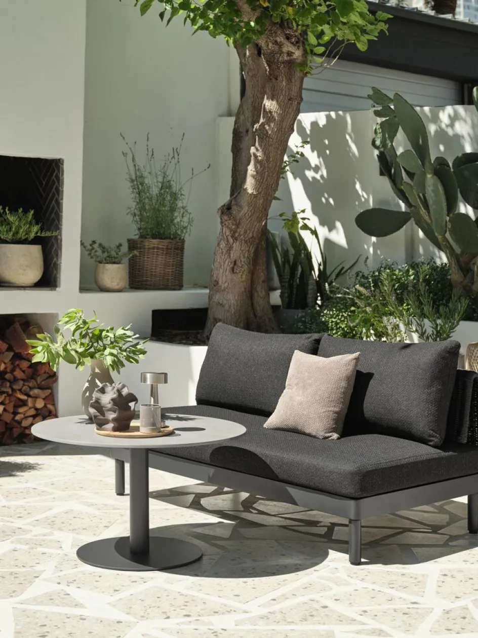 Best HELAGSMesa auxiliar HELAGS Ø85xA50 negro Mesas De Jardín|Muebles De Jardín