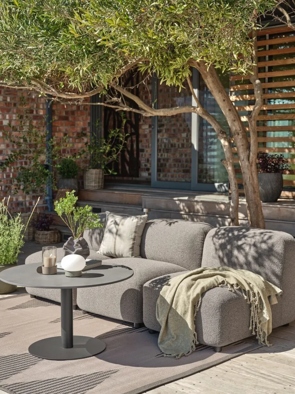 Best HELAGSMesa auxiliar HELAGS Ø85xA50 negro Mesas De Jardín|Muebles De Jardín