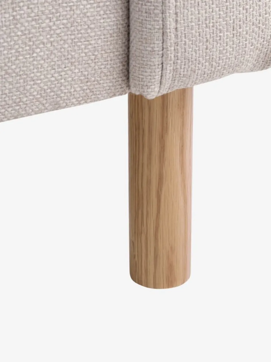 Clearance HELLERUPSofá HELLERUP 3 plazas tela beis/roble natural 2 Plazas|3 Plazas